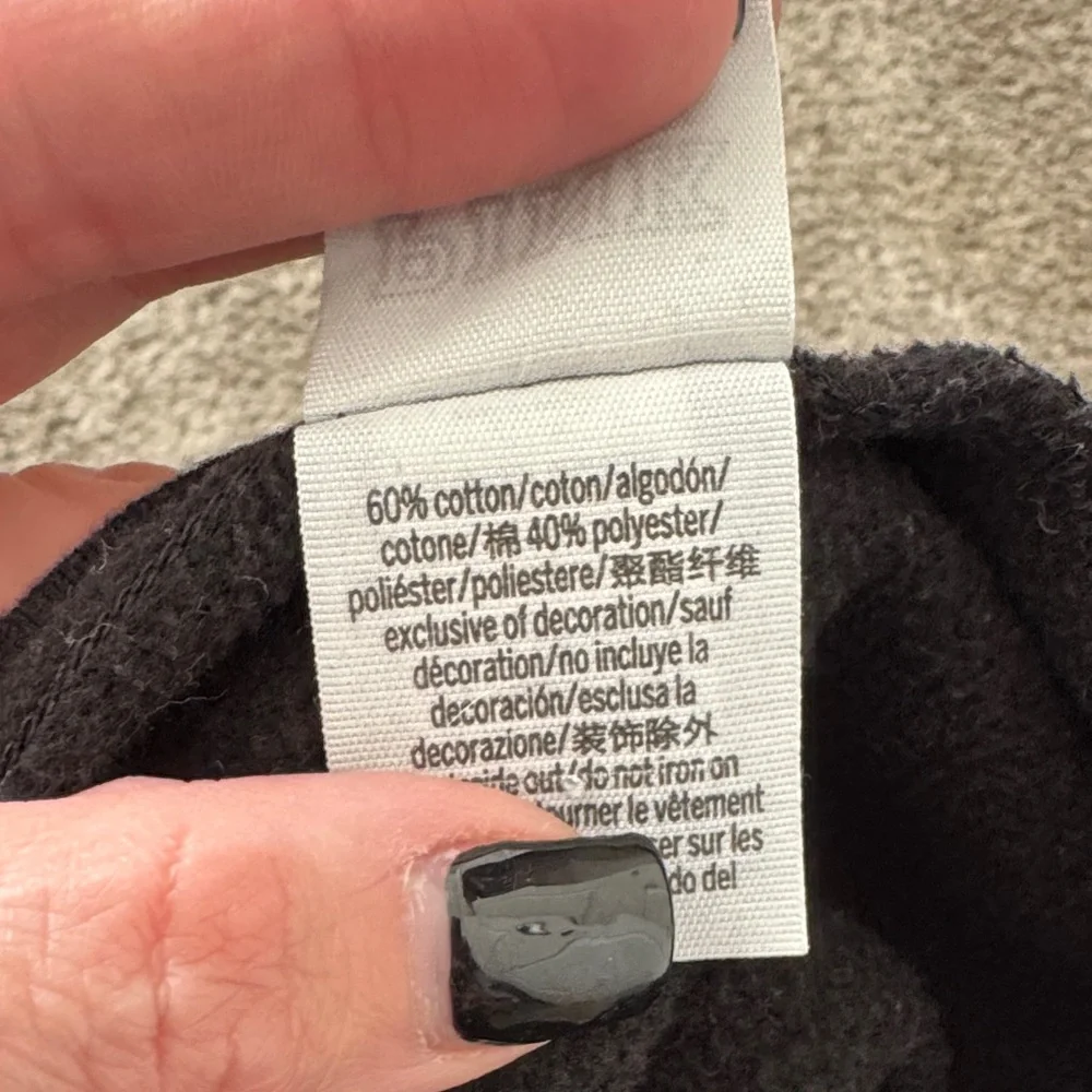 PINK Victoria's Secret Black Sweatshirt with White Logo - Picture 4 of 4